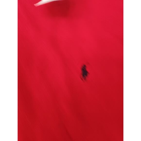 VTG .1990s Polo Ralph Lauren Shirt Mens Sz M Red V-neck Pony Single Stitch - Picture 3 of 11